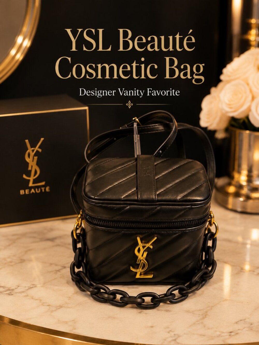 17pc YSL Beauté Cosmetic Bag Beauty Makeup Jewelry Spa Gift Bundle - Picture 3 of 6